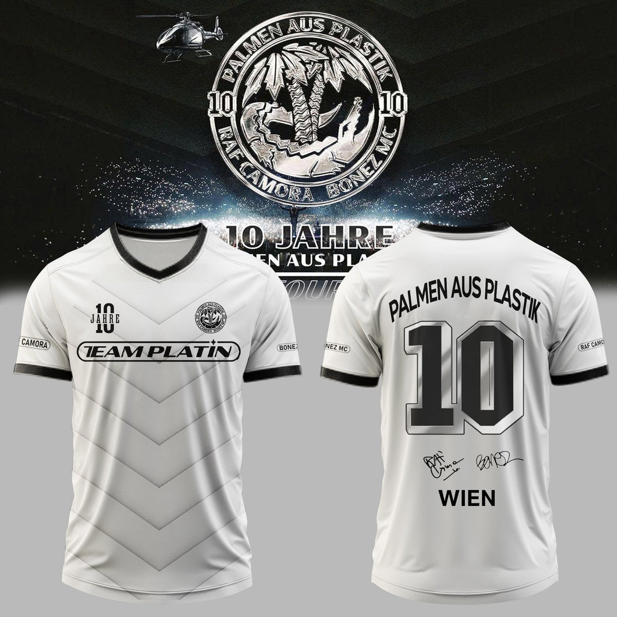 __,RAF Camora & Bonez MC “10 Jahre Palmen aus Plastik Tour”. Limited Edition Signature Jersey – Custom Location