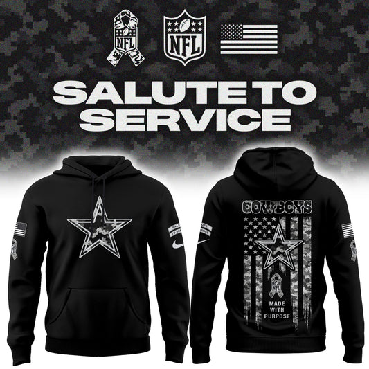 Limited Edition Dallas Cowboys Salute To Service “Made With Purpose” Hoodie