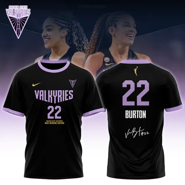 Veronica Burton #22 Valkyries 2026 Signed Tshirt Limited Edition