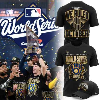 Official Black Milwaukee Brewers 2026 World Series Champions T- Shirt