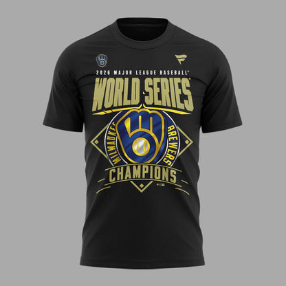 01. Milwaukee Brewers Baseball World Series Champions MLB 2026 - Won Our Way We Ruled October T-Shirt