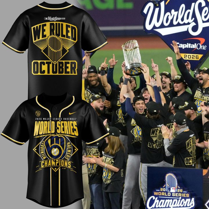 01. Special Jersey Champions Milwaukee Brewers World Series 2026 We Ruled Octorber Baseball Jersey