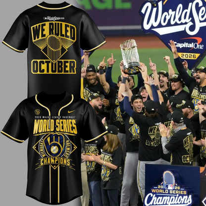 01. Special Jersey Champions Milwaukee Brewers World Series 2026 We Ruled Octorber Baseball Jersey